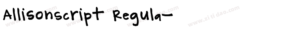 AllisonScript Regula字体转换